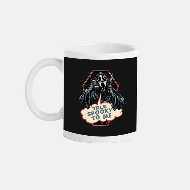 Talk Spooky To Me-None-Mug-Drinkware-glitchygorilla