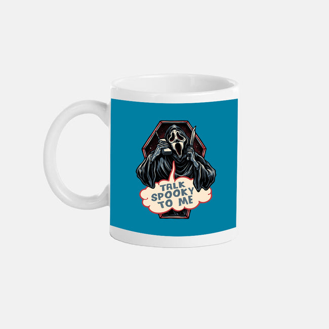 Talk Spooky To Me-None-Mug-Drinkware-glitchygorilla