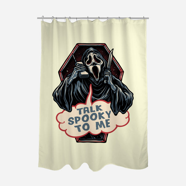 Talk Spooky To Me-None-Polyester-Shower Curtain-glitchygorilla
