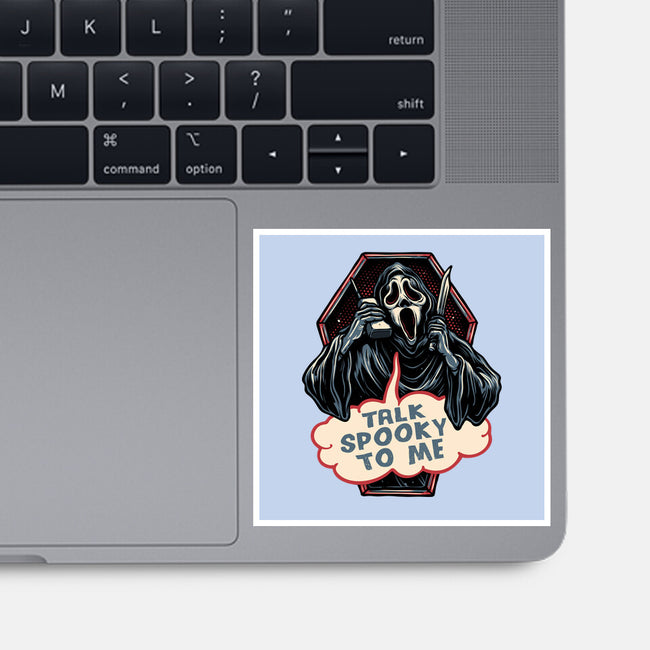 Talk Spooky To Me-None-Glossy-Sticker-glitchygorilla
