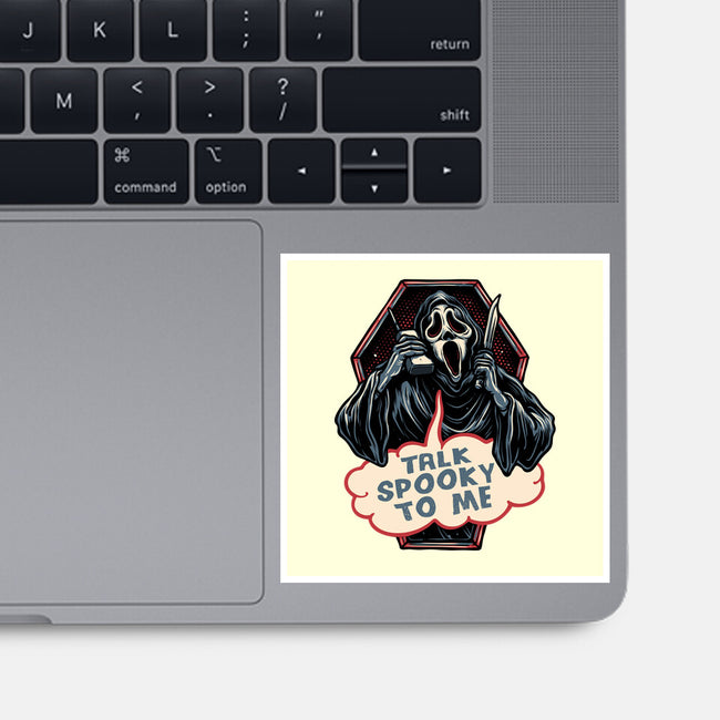 Talk Spooky To Me-None-Glossy-Sticker-glitchygorilla