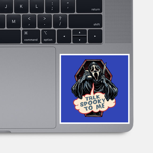 Talk Spooky To Me-None-Glossy-Sticker-glitchygorilla