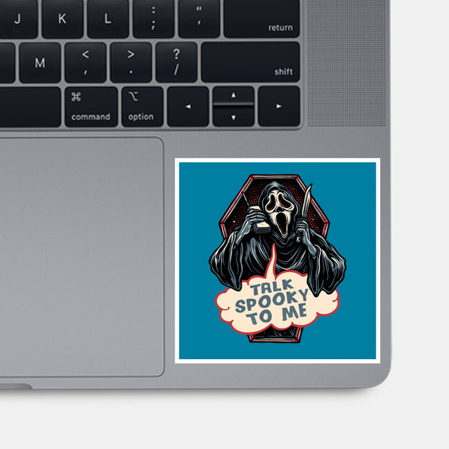 Talk Spooky To Me-None-Glossy-Sticker-glitchygorilla
