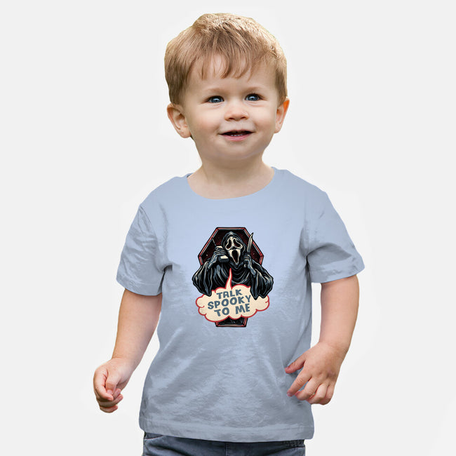 Talk Spooky To Me-Baby-Basic-Tee-glitchygorilla