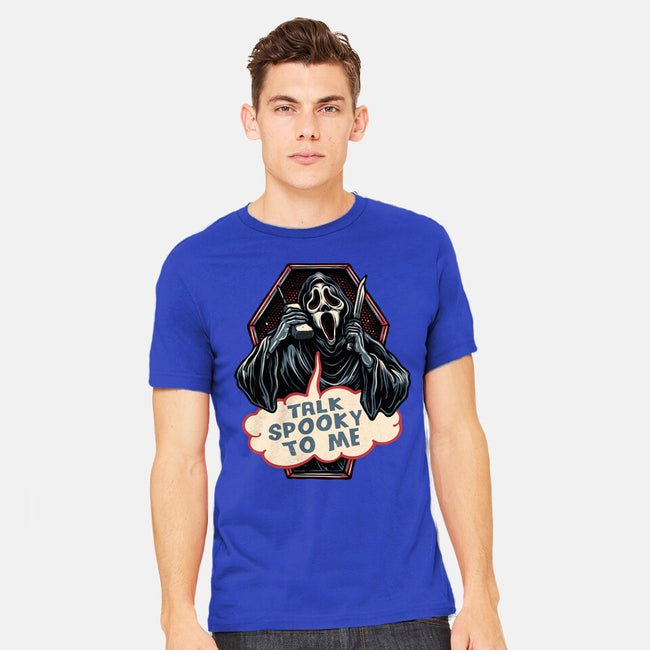 Talk Spooky To Me-Mens-Heavyweight-Tee-glitchygorilla