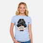 Talk Spooky To Me-Womens-Fitted-Tee-glitchygorilla