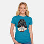 Talk Spooky To Me-Womens-Fitted-Tee-glitchygorilla