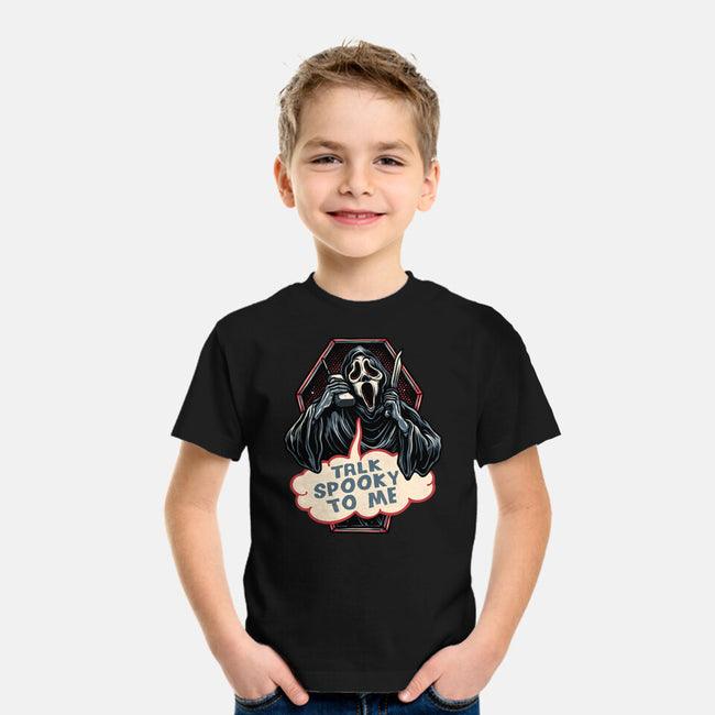 Talk Spooky To Me-Youth-Basic-Tee-glitchygorilla