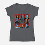 Halloween Bunch-Womens-V-Neck-Tee-daobiwan