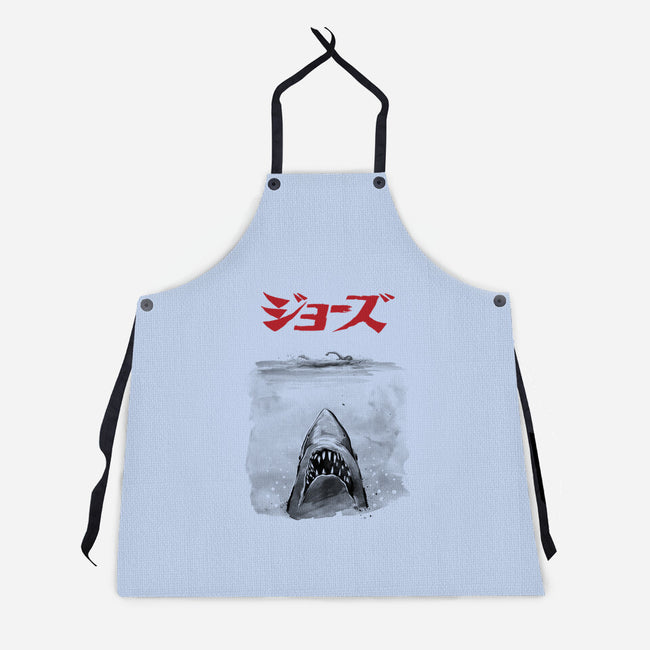 Jaws Sumi-e-Unisex-Kitchen-Apron-DrMonekers