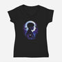 Nevermore Night Landscape-Womens-V-Neck-Tee-dandingeroz