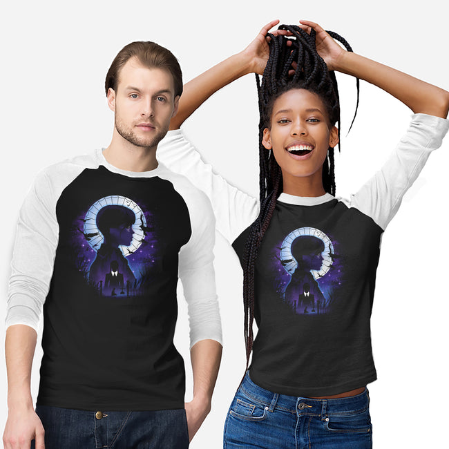 Nevermore Night Landscape-Unisex-Baseball-Tee-dandingeroz