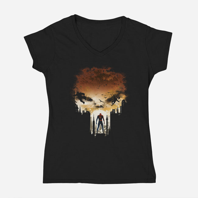 Brand New Day-Womens-V-Neck-Tee-dandingeroz