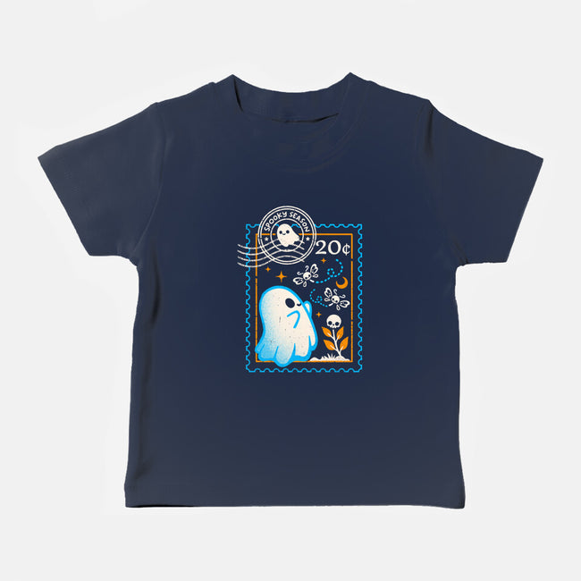 Spooky Season Postage Stamp-Baby-Basic-Tee-NemiMakeit