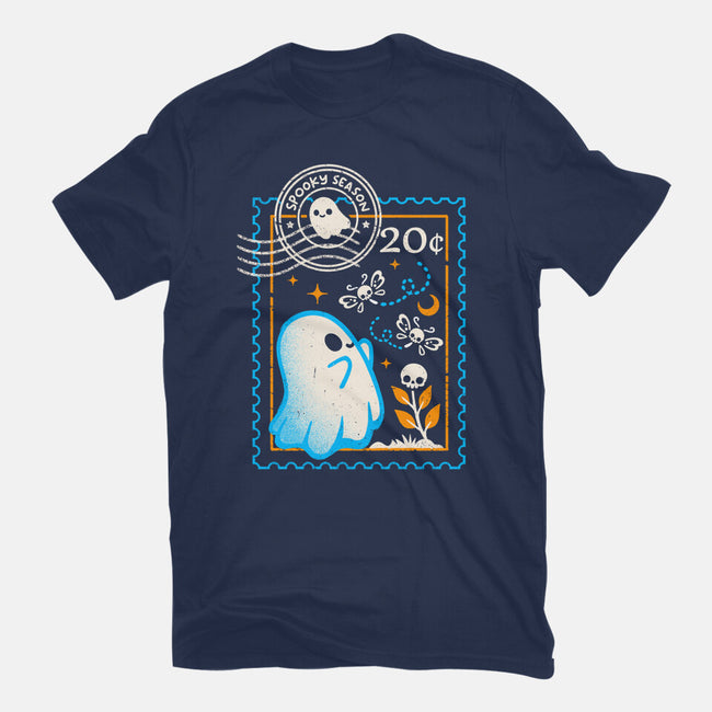 Spooky Season Postage Stamp-Womens-Fitted-Tee-NemiMakeit