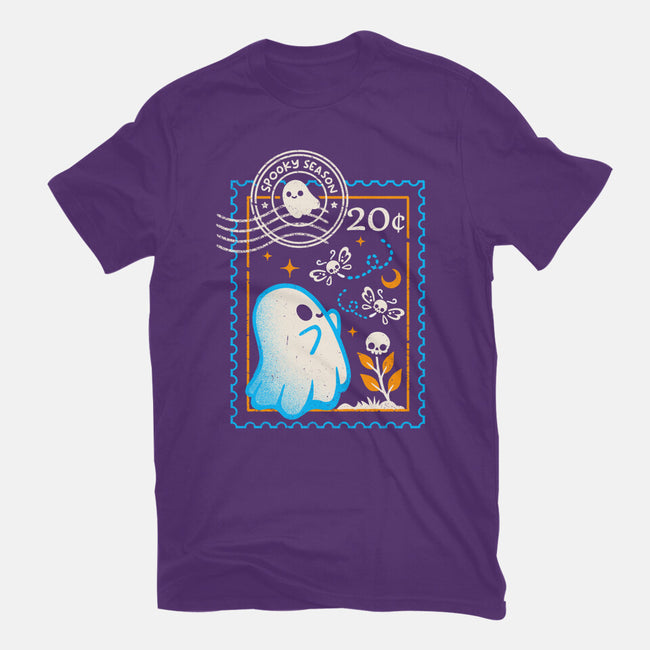 Spooky Season Postage Stamp-Womens-Fitted-Tee-NemiMakeit