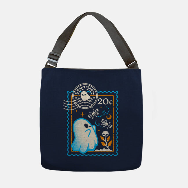 Spooky Season Postage Stamp-None-Adjustable Tote-Bag-NemiMakeit