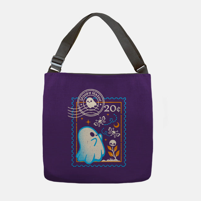 Spooky Season Postage Stamp-None-Adjustable Tote-Bag-NemiMakeit