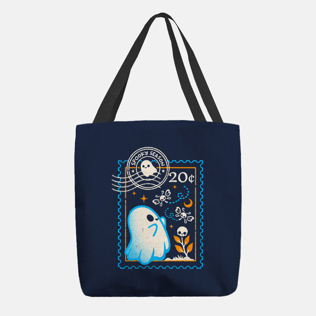 Spooky Season Postage Stamp-None-Basic Tote-Bag-NemiMakeit