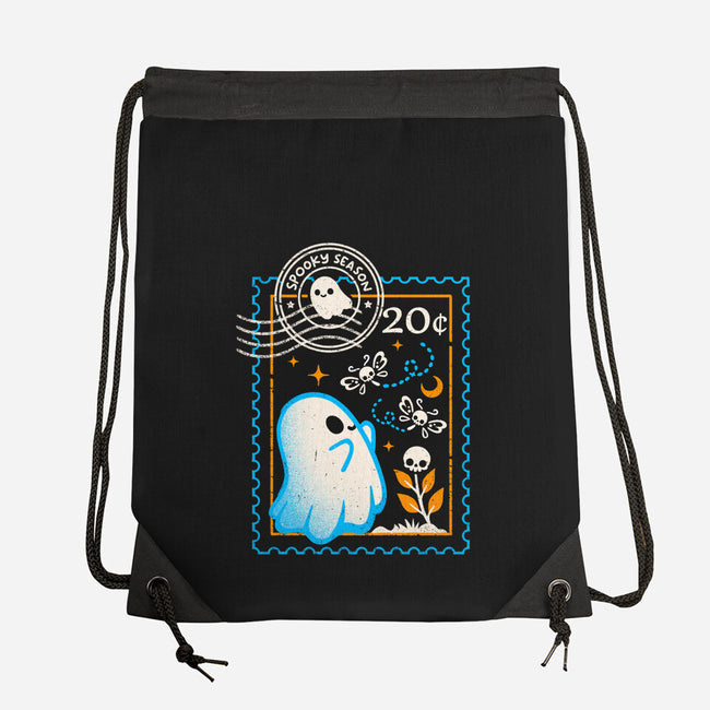 Spooky Season Postage Stamp-None-Drawstring-Bag-NemiMakeit