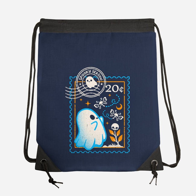 Spooky Season Postage Stamp-None-Drawstring-Bag-NemiMakeit