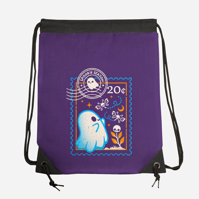 Spooky Season Postage Stamp-None-Drawstring-Bag-NemiMakeit