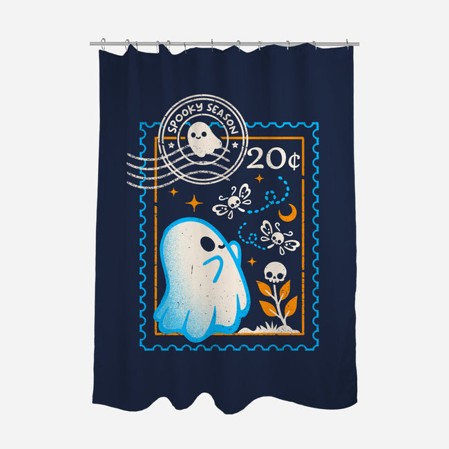 Spooky Season Postage Stamp-None-Polyester-Shower Curtain-NemiMakeit