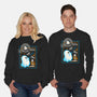 Spooky Season Postage Stamp-Unisex-Crew Neck-Sweatshirt-NemiMakeit