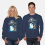 Spooky Season Postage Stamp-Unisex-Crew Neck-Sweatshirt-NemiMakeit