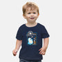 Spooky Season Postage Stamp-Baby-Basic-Tee-NemiMakeit