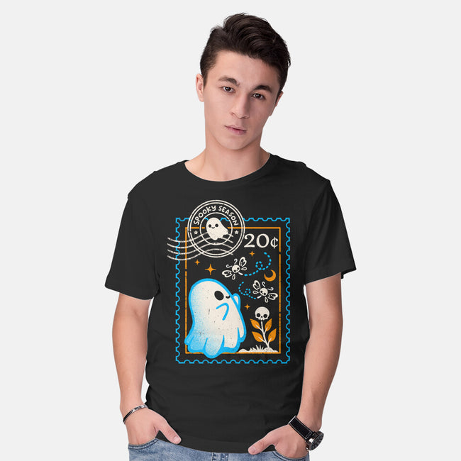 Spooky Season Postage Stamp-Mens-Basic-Tee-NemiMakeit