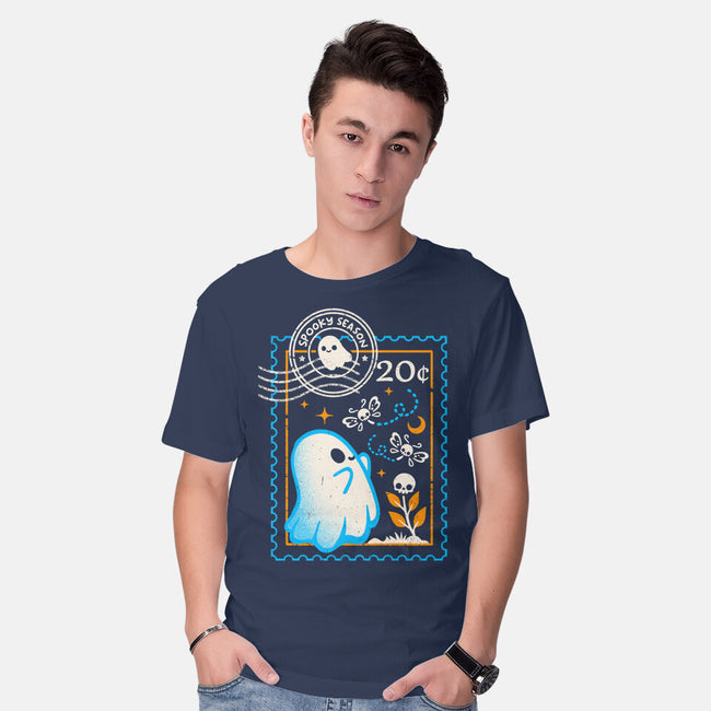 Spooky Season Postage Stamp-Mens-Basic-Tee-NemiMakeit