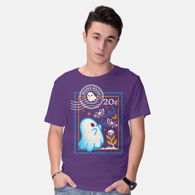 Spooky Season Postage Stamp-Mens-Basic-Tee-NemiMakeit