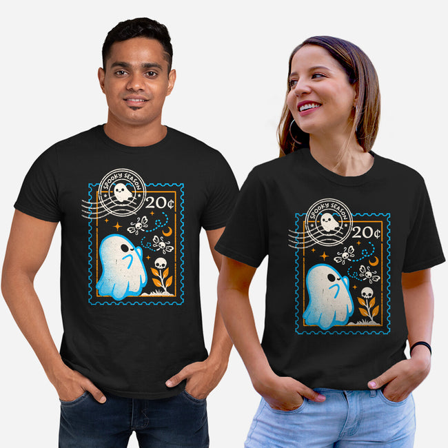 Spooky Season Postage Stamp-Unisex-Basic-Tee-NemiMakeit