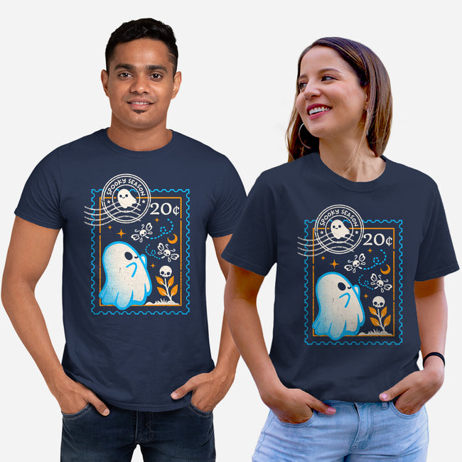 Spooky Season Postage Stamp-Unisex-Basic-Tee-NemiMakeit