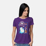 Spooky Season Postage Stamp-Womens-Basic-Tee-NemiMakeit