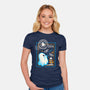 Spooky Season Postage Stamp-Womens-Fitted-Tee-NemiMakeit