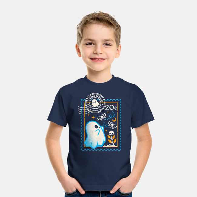 Spooky Season Postage Stamp-Youth-Basic-Tee-NemiMakeit