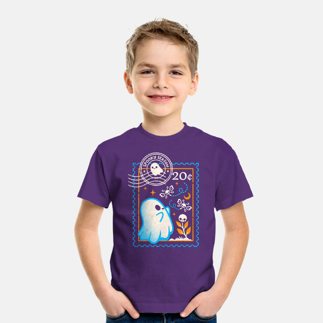 Spooky Season Postage Stamp-Youth-Basic-Tee-NemiMakeit