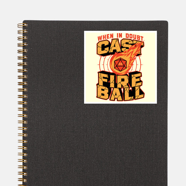RPG Cast Fireball Quote-None-Glossy-Sticker-Studio Mootant