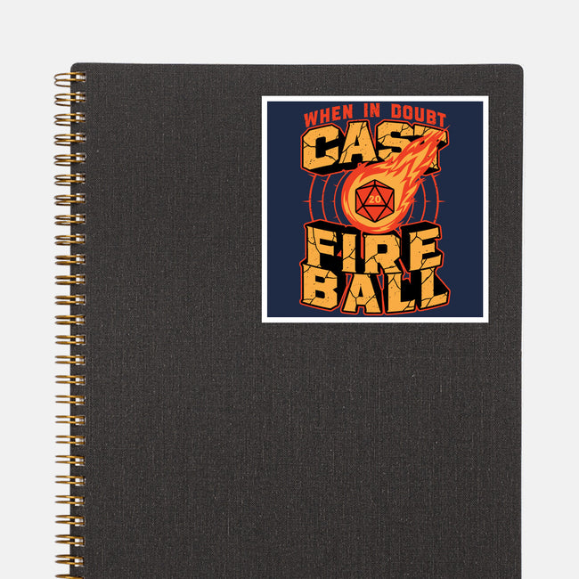 RPG Cast Fireball Quote-None-Glossy-Sticker-Studio Mootant