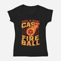 RPG Cast Fireball Quote-Womens-V-Neck-Tee-Studio Mootant
