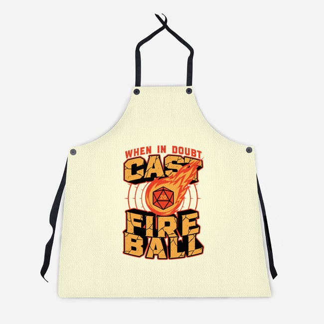 RPG Cast Fireball Quote-Unisex-Kitchen-Apron-Studio Mootant