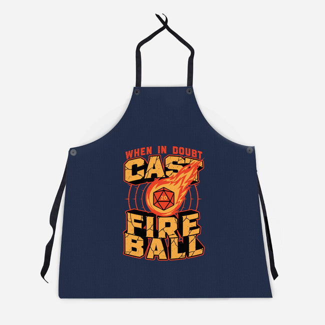 RPG Cast Fireball Quote-Unisex-Kitchen-Apron-Studio Mootant