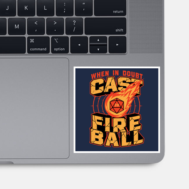 RPG Cast Fireball Quote-None-Glossy-Sticker-Studio Mootant