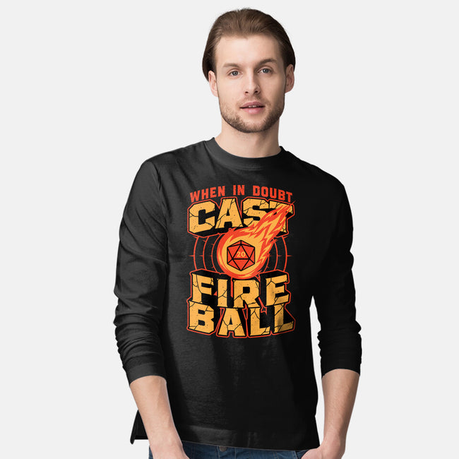 RPG Cast Fireball Quote-Mens-Long Sleeved-Tee-Studio Mootant