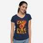 RPG Cast Fireball Quote-Womens-V-Neck-Tee-Studio Mootant