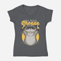 Raccoon Grilled Cheese-Womens-V-Neck-Tee-Studio Mootant