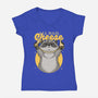 Raccoon Grilled Cheese-Womens-V-Neck-Tee-Studio Mootant