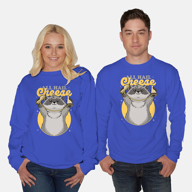 Raccoon Grilled Cheese-Unisex-Crew Neck-Sweatshirt-Studio Mootant